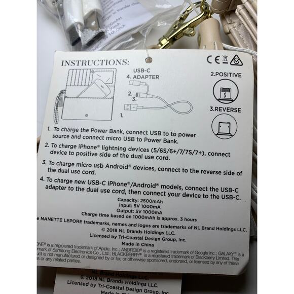 Nanette Lepore wallet beige quilted faux leather - Picture 9 of 12